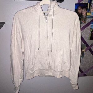 Gap Cream Zip-Up Hoodie